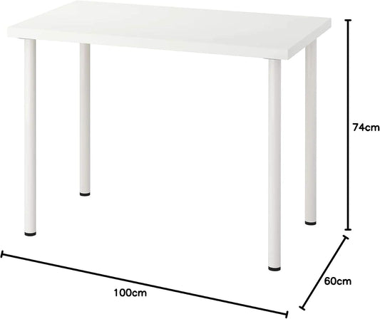 IKEA/イケア LINNMON/リンモン・ADIL/オディリス:テーブル100x60 cm ホワイト/ホワイト(092.464.08)