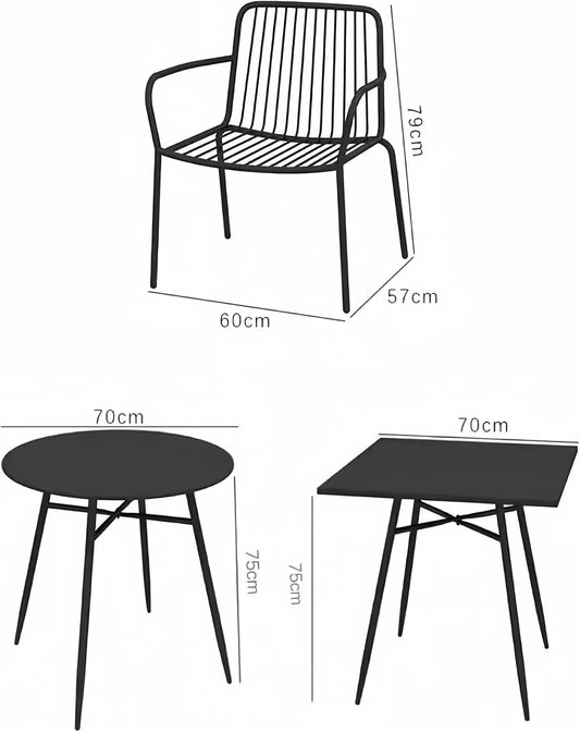 AIYI HOME ガーデンテーブルセット 屋外 ダイニングテーブルセット 4人掛け カフェテーブル 食卓セット 省スペース コンパクト ベラン