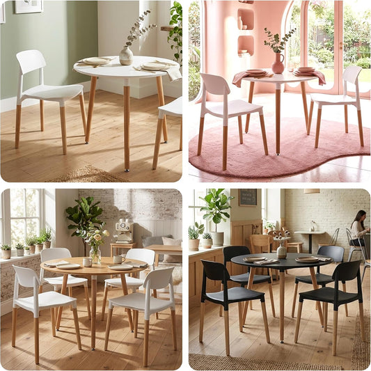 カフェテーブル 丸テーブル 60cm ラウンド 木製脚 天然木 ビーチ材 高さ70cm MDF 北欧 dtabled22 (ナチュラル)