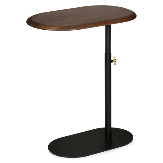 Portima C Side Table - Black and Walnut