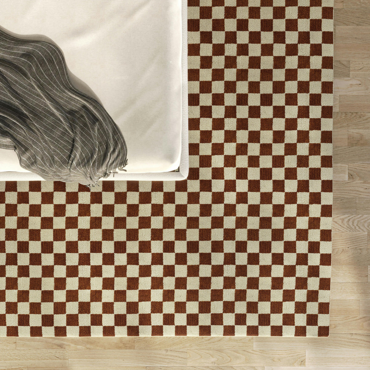 Murray 9 x 12 Wool Rug - Checkered Rust