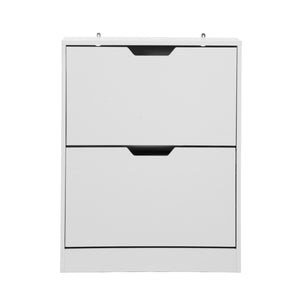 下駄箱 2段 2層 シューズラック 玄関収納 ひとり暮らし スリムタイプ 靴収納棚 安定
