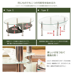 センターテーブル 魚形 ガラス天板 スチール脚 収納棚 ダイニングテーブル コンパクト 一人暮らし 家庭用 三段式収納棚 モダン