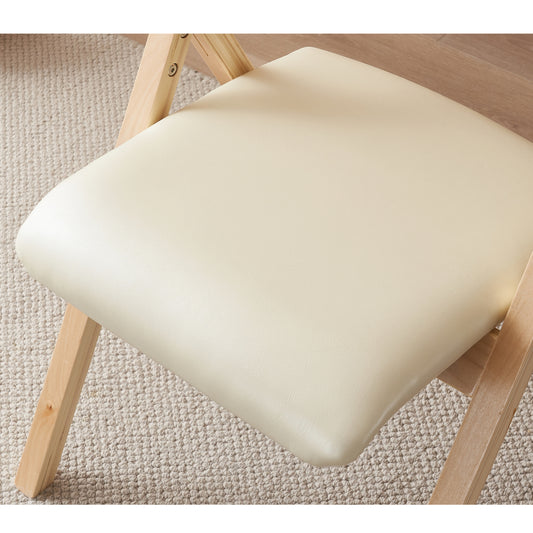 2脚セット ダイニングチェア PU 木製 椅子 完成品 介護チェア イス 折りたたみチェア カバー洗える 7リビング