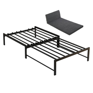 ディベッド 伸長式ベッド シングル 幅76～138cm 長さ200cm セミダブル ダブル パイプベッド ベッドフレーム 伸縮 下収納 おしゃれ 2way アイアン 来客用 省スペース ソファベッド 長さ200cm 北欧 おしゃれ