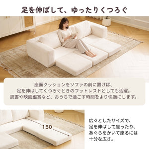 ソファベッド フロアソファ ソファー 3人掛け 収納ポケット付き クッション付き マットレス 組立て不要 完成品 マルチに使える 圧縮梱包 運びに便利だ