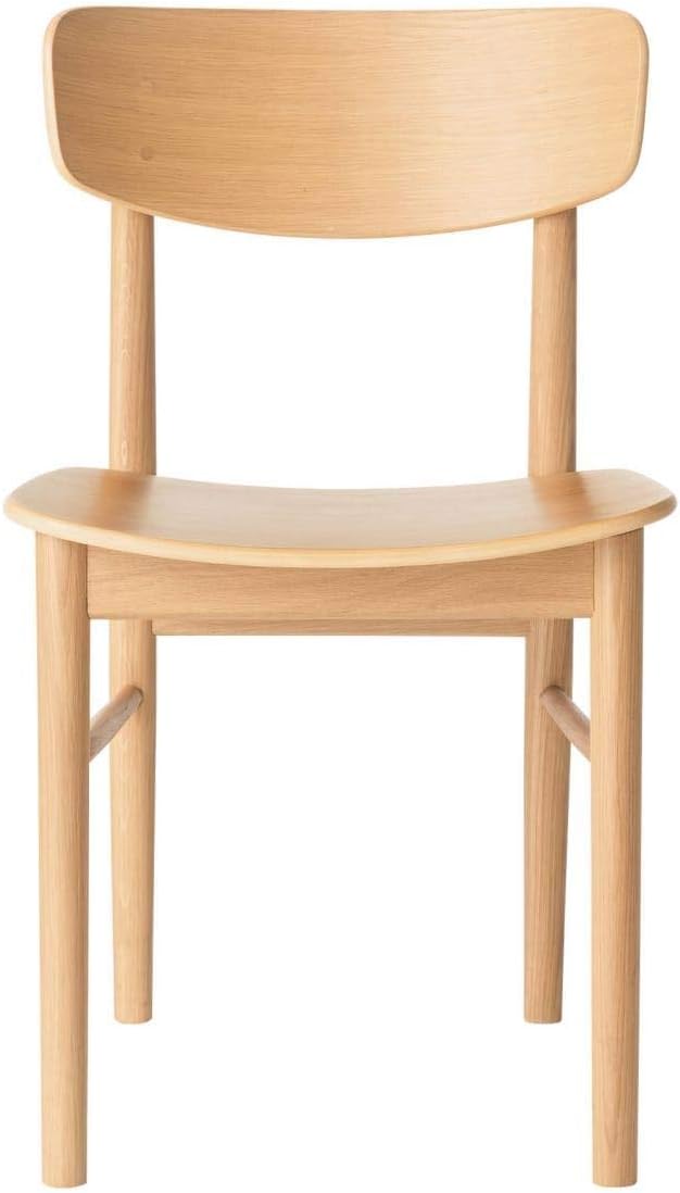 ラウンドチェア・オーク材 幅45×奥行51×高さ77cm 82009255