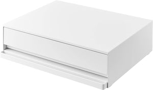 ツーウェイ キッチン家電下 引き出し ＆ スライドテーブル ホワイト タワー tower