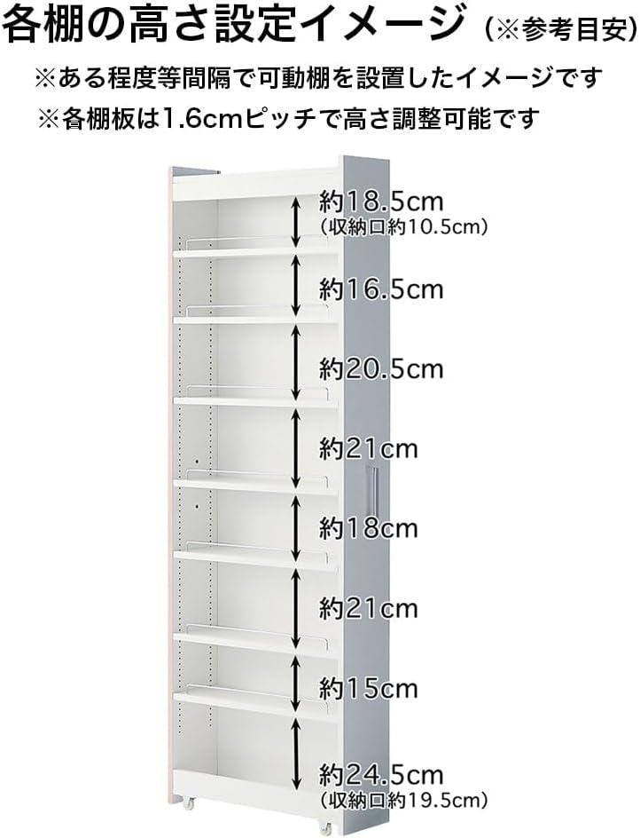 キッチンワゴン 隙間収納 リバーシブル 冷蔵庫横 すきま キッチンストッカー 【リニューアル】 B 幅15 奥行60