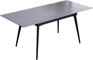 ダイニングテーブル 伸長式 セラミック 伸縮 幅120-180cm 4-6人掛け 耐熱 sanjp-1296 (グレー(テーブル単品))