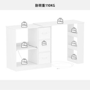 キッチンカウンター伸縮式 幅95～165奥行40高さ81.2㎝ スライド棚 総耐荷重110㎏