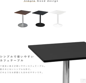 カフェテーブル 600×600×H710 スチール脚 黒脚 (ブラック) 幅60cm ダイニングテーブル 机