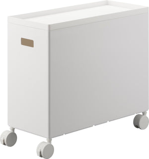 蓋付き 収納ボックス ワゴン L ホワイト 本体：W15.5×D35×H31.7cm(キャスター含む) タワー tower キャス