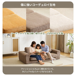 ソファベッド 組立て不要 二人掛け 2.5人掛け フロアソファ ローソファ ソファー 1人暮らし 家庭用 マルチに使える 座椅子 枕付き 洗えるクッション