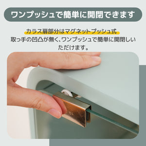 コレクションケース コレクションシェルフ ガラスディスプレイキャビネット4段 高さ調節可能 フィギュア 収納 背面ミラー 強化ガラス棚