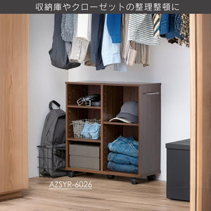棚 キッチンワゴン カート 収納 収納棚 ラック 調味料ラック おもちゃ キッチン 本棚 幅60×奥行26×高さ65cm 取っ手 キ