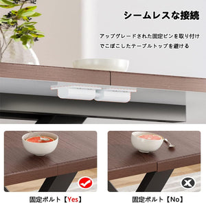 ダイニングテーブル 折り畳み 幅100cmx奥行60cmx高さ74cm 使用1/2/4/6人 組み立て不要 折りたたみダイニングテーブル