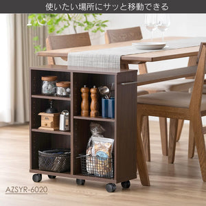 棚 キッチンワゴン カート 収納 収納棚 ラック 調味料ラック おもちゃ キッチン 本棚 幅60×奥行26×高さ65cm 取っ手 キ