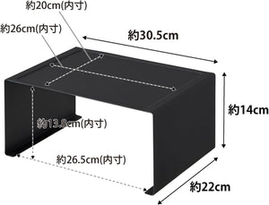 キッチンスチール コの字ラック L ブラック 約W30.5XD22XH14cm タワー tower キッチンラック スタッキング