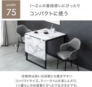 ダイニングテーブルセット 伸長テーブル 伸長式 2人掛け 折りたたみ コンパクト ダイニングチェア 72610032 (91935)