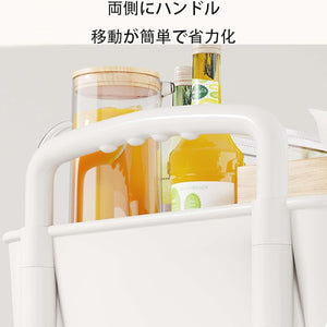 キャスター付き キッチンワゴン ラック 隙間収納 ベビーワゴンおしゃれ 小物収納 多機能 ランドリー ラック大容量 ABS 組立簡単 庭 ストレージ 着陸