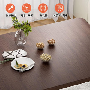 ダイニングテーブル 折り畳み 幅100cmx奥行60cmx高さ74cm 使用1/2/4/6人 組み立て不要 折りたたみダイニングテーブル