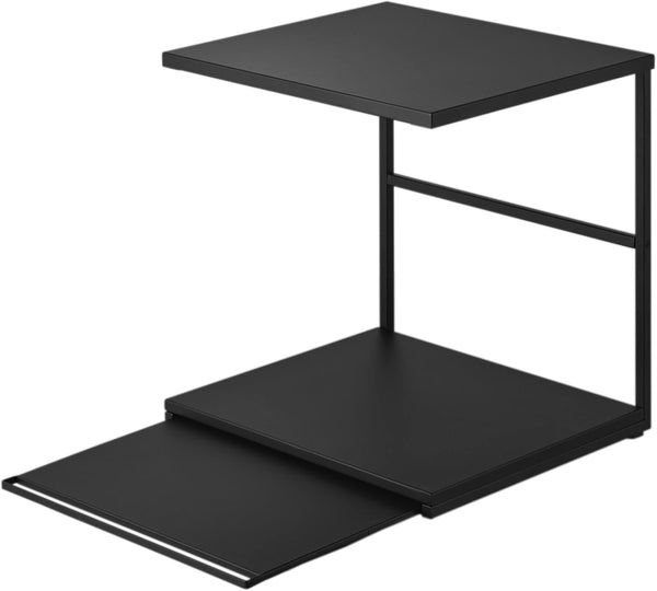 スライドテーブル 付き キッチン 家電下ラック 2段 ブラック W45.2×D42.6～67.3×H48cm タワー tower