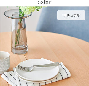 折りたたみテーブル ダイニングテーブル 丸 円形 75cm 天然木製 北欧 ナチュラル 幅75×奥行75×高さ72cm NDT75R-NA