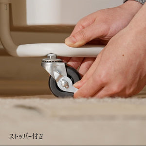 キッチンワゴン キャスター付き 3段収納ワゴン 幅42×奥行35×高さ87cm 防錆 60kg耐荷 組立簡単 移動楽々