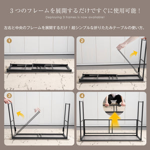 パソコンデスク シンプルワークデスク ゲーミングテーブル 幅120cm PCデスク 学習机 勉強机 折りたたみ 完成品 木製 しっかりした構造 グレー