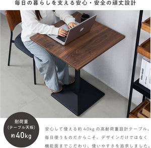 カフェテーブル テーブル 幅60cm 奥行き60cm ダイニングテーブル ワークデスク テーブルのみ 2人掛け 1本脚 食卓用 北欧 tempo