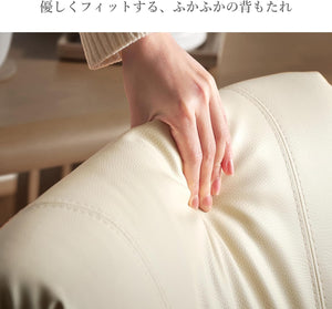 カグワールド ダイニングチェア 回転 カフェチェア 1脚 肘付き ふかふか 北欧 PVCレザー 椅子 ミディアムブラウンMBR