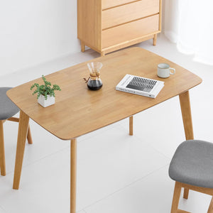ダイニングテーブル 120×75cm テーブル単品 木製 天然木 食卓テーブル 4人用 長方形 ダイニング用 リビングテーブル 北欧 シンプル モダン