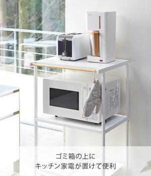 ゴミ箱上 ラック ホワイト 約W55XD45XH130cm タワー tower キッチンラック 2859