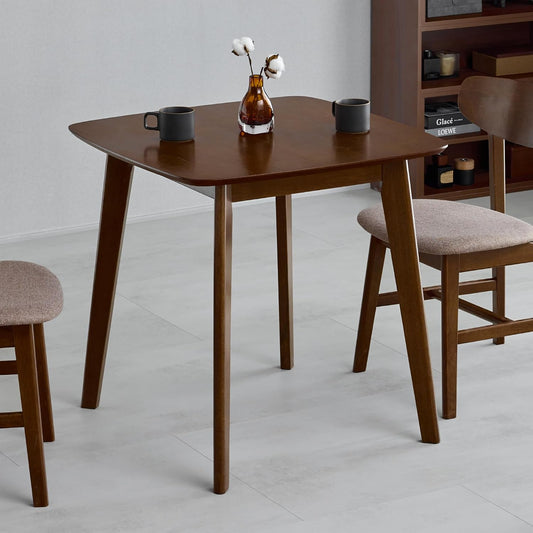 ダイニングテーブル 75×75cm テーブル単品 正方形 2人用 2人掛け 木製 天然木 食卓 コンパクト 省スペース 北欧 モダン 組み立て簡単 耐