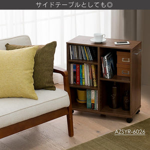 棚 キッチンワゴン カート 収納 収納棚 ラック 調味料ラック おもちゃ キッチン 本棚 幅60×奥行26×高さ65cm 取っ手 キ