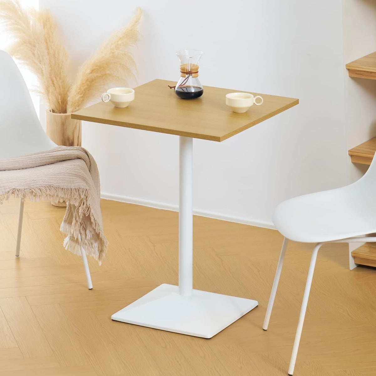 カフェテーブル テーブル 幅60cm 奥行き60cm ダイニングテーブル ワークデスク テーブルのみ 2人掛け 1本脚 食卓用 北欧 tempo