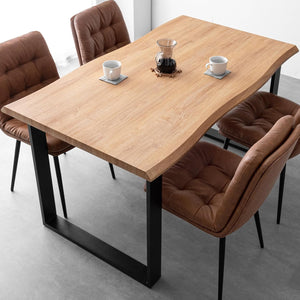 ダイニングテーブル 単品 140cm 4人掛け 長方形 ヴィンテージモダン スチール ブラック脚 72600040(85595)
