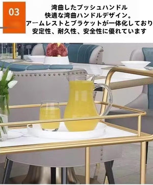 キッチンカート キッチン収 納カート 2/3段 配膳車 透明で美しい質感 多層鉄アート 二重層収 納 塗装された鉄 強力な耐荷重能力 容量を増やす ユニバーサル