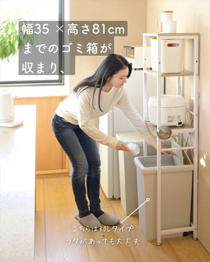 キッチンラック スリムスライドラック 幅32×奥行29×高さ145.5cm ブラウン(木目調) MSB-30S(ABR/SBK)