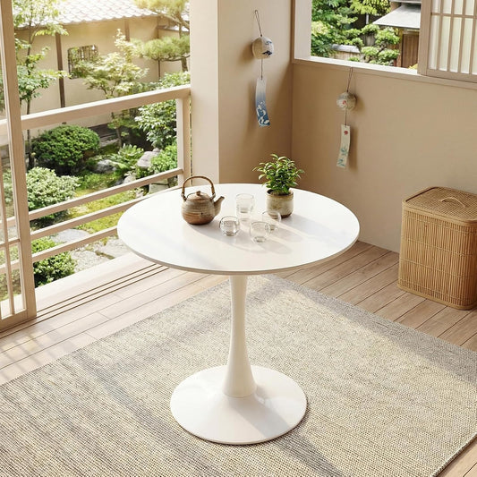 ダイニングテーブル 丸 直径70cm 1人用 カフェテーブル ホワイト