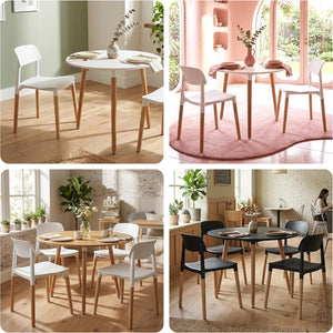 カフェテーブル 丸テーブル 60cm ラウンド 木製脚 天然木 ビーチ材 高さ70cm MDF 北欧 dtabled22 (ナチュラル)