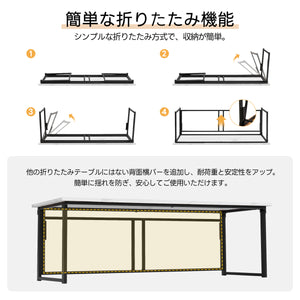 パソコンデスク シンプルワークデスク ゲーミングテーブル 高さ40㎝ PCデスク 学習机 勉強机 折りたたみ 完成品 木製 しっかりした構造 ホワイトマーブル