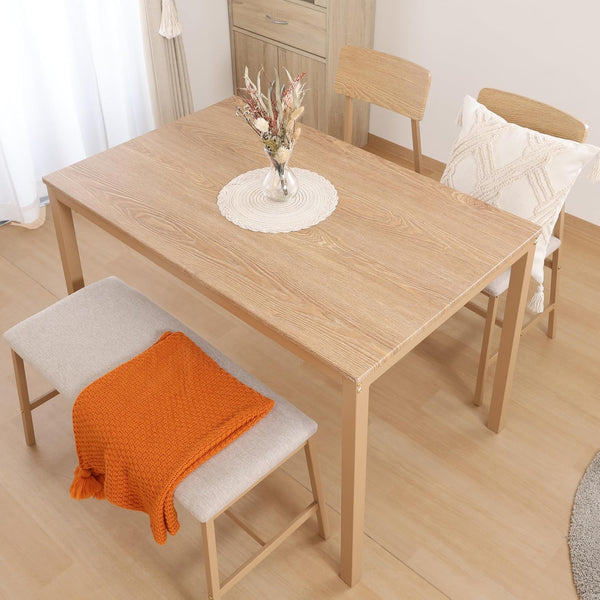 ダイニングテーブル 4人用 4点セット 木製 幅110×奥行70×高さ72cm ベージュ マリー 52361