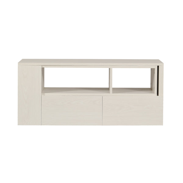 テレビ台 ローボード L字収納 伸縮自由 幅95～169cm テレビボード テレビラック リビングボード 北欧 TV台L字 ホワイト／ナチュラル