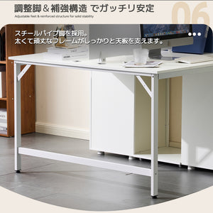 ツインデスク 2 人用 オフィスデスク シンプルモダン パーティション付き 収納一体型 鍵付き 配線穴付き 在宅勤務 テレワーク 省スペース ホワイト
