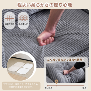 ソファベッド 組立て不要 二人掛け 1人掛け フロアソファ ローソファ ソファー 1人暮らし 家庭用 マルチに使える クッション付き 座椅子 完成品