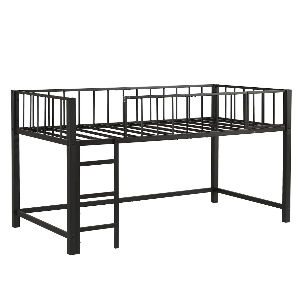 ロフトベッド パイプベッド シングル 高さ110cm ロフトベッド ロータイプ 左右入れ替え 子供ベッド シングルベッド 下収納 ロフト ベッド 省スペース スチール