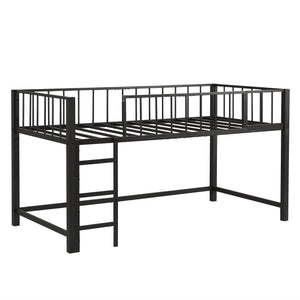 ロフトベッド パイプベッド シングル 高さ110cm ロフトベッド ロータイプ 左右入れ替え 子供ベッド シングルベッド 下収納 ロフト ベッド 省スペース スチール