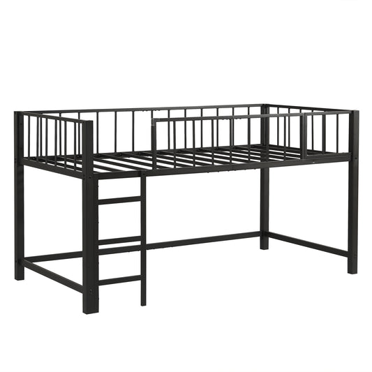 ロフトベッド パイプベッド シングル 高さ110cm ロフトベッド ロータイプ 左右入れ替え 子供ベッド シングルベッド 下収納 ロフト ベッド 省スペース スチール